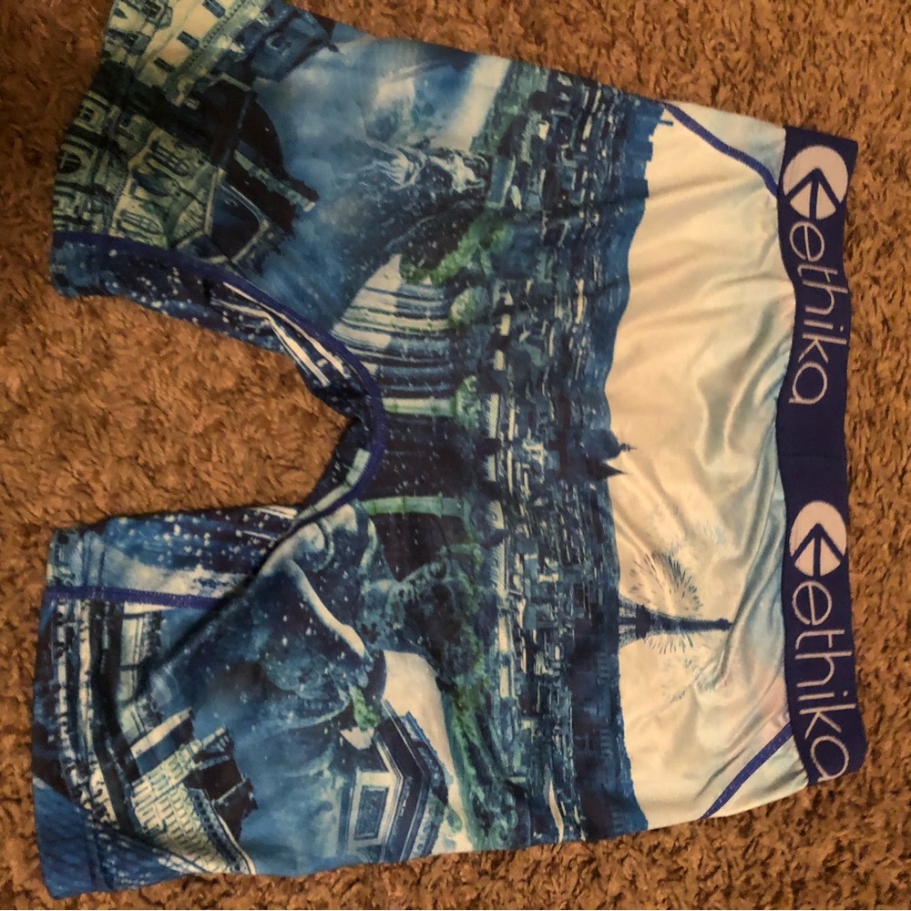 2 pair ethika boxer briefs, size small, used good to fair condition